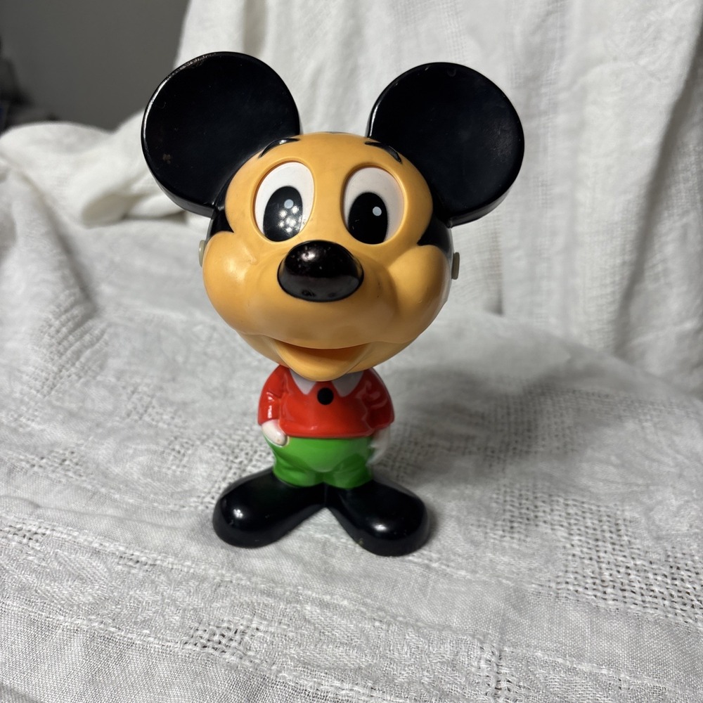 Vintage 1976 Mattel Chatter Chums Mickey Mouse Pull String Talking Toy Working